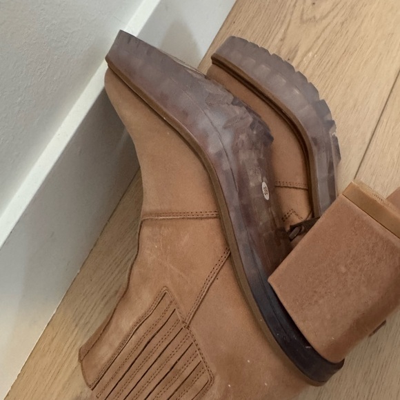 Free people brown tan leather James Chelsea boot size 39 women's 8.5 like new - Picture 7 of 9